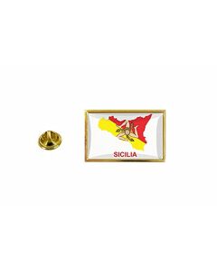Akachafactory Pins Pin Badge Pin'S Drapeau Pays Carte Region Italie Province Sicile Sicilia