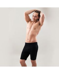 Short De Yoga Et Pilates Homme 95% Coton Premium- Confort Yogi Noir M/L