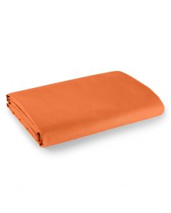 Drap Plat 100% Coton / 57 Fils/Cm² - Orange - 180 X 290 Cm Pour Lit 1 Place