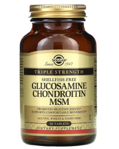 Solgar - Glucosamine Et Chondroitin Msm, Triple Puissance, 60 Comprimés