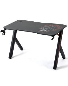 Bureau Gaming Amstrad Ams-Desk120R-Skred - Largeur 120Cm - Profondeur 60Cm Finition Carbone - Design 