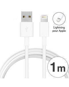 Cable Usb Lightning 2A Pour Apple Iphone / Ipad - Blanc Accessoires - Câbles - Chargeurs Téléphone