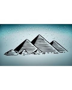 Akachafactory Autocollant Sticker Egypte Antique Ancienne Egyptien Pyramide Gizeh Kheops Noir