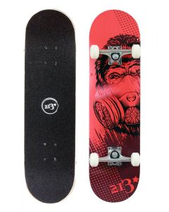 Skateboard 213 Gorilla Noir Et Rouge