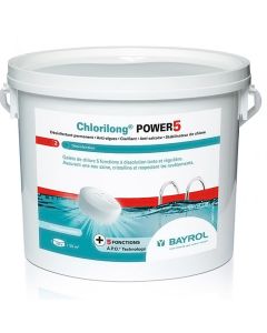 Chlore Lent 5 Fonctions Galet 5Kg - Bayrol - Chlorilong Power 5
