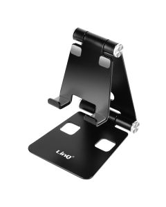 Mini Support Bureau Noir Pliable Linq Pour Smartphone, Ultra Compact