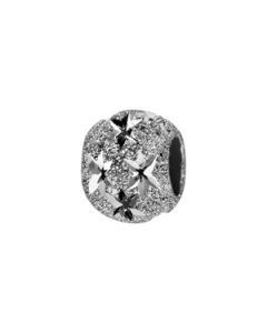 Thabora Charms Coulissant Argent Rhodié Boule Diamantée Étoile 10X5Mm