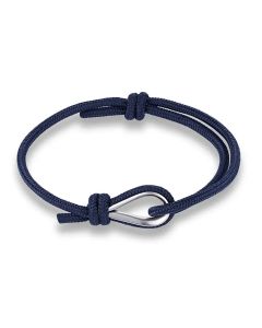 Zense - Bracelet Bleu Marine Pour Homme Avec Boucle Acier Zb0373