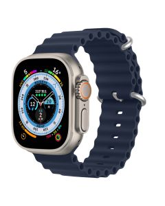 Bracelet Pour Apple Watch 45Mm / 44Mm / 42Mm Silicone Dux Ducis Bleu Nuit