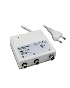 Amplificateur D'Intérieur Fm/Vhf/Uhf À Réglage De Gain 30 Db Avec Filtre 4G - Blanc