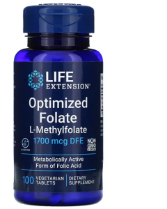 Life Extension, Folate Optimisé, 1,700 Μg D'Efa, 100 Comprimés