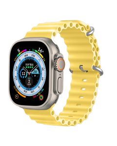 Bracelet Pour Apple Watch 45Mm / 44Mm / 42Mm Silicone Ajustable Dux Ducis Jaune