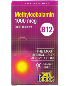 Natural Factors, Vitamine B12, Méthylcobalamine, 1000 Μg, 90 Comprimés