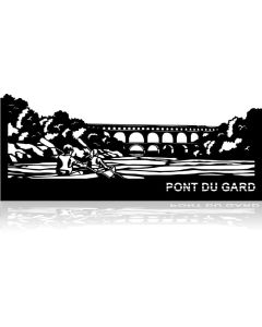 Plaque En Métal Pont Du Gard 68Cm