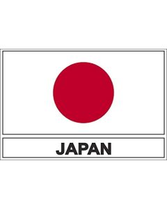 Akachafactory Autocollant Sticker Drapeau J Japon
