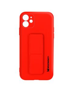 Coque Iphone 12 Mini Silicone Support Magnétique Pliable Wozinsky Rouge