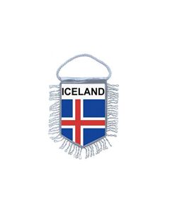 Akachafactory Fanion Mini Drapeau Pays Voiture Decoration Islande Islandais