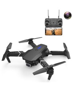 Drone Double Caméra 4K Compatible Android Iphone Ios Hélicoptère 4 Canaux 6 Axes Led Anti Collision