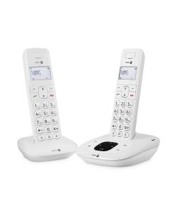 Lot De 2 Téléphones Fixe Senior Dect Avec Répondeur Comfort 1015 Duo Doro Blanc
