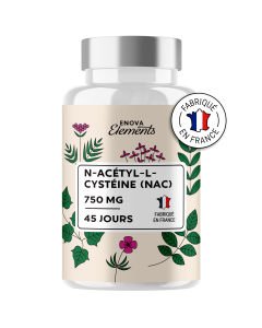 Nac - N-Acétyl-Cystéine - Antioxydant, Immunité, Détoxifiant - 750 Mg - Fortement Dosé - 90 Gélules - Fabriqué En France