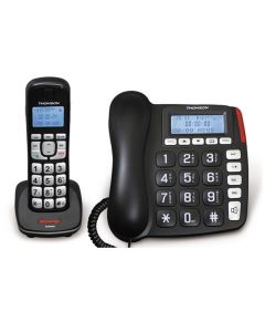 Téléphone Filaire Et Sans Fil Répondeur Dect Noir - Thomson - Th540Drblk