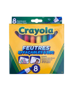 Crayola - 8 Feutres Effaçables À Sec - Boîte Française
