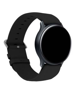 Bracelet Galaxy Watch Active2 44Mm Aspect Cuir Fermoir Boucle Ardillon Noir