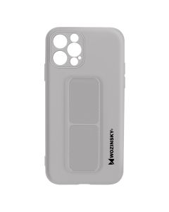 Coque Iphone 12 Pro Silicone Support Magnétique Pliable Wozinsky Gris