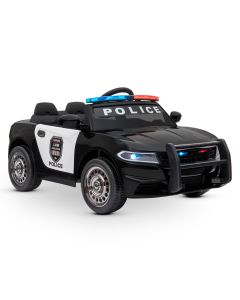 Voiture De Police Électrique 2X 30W - Marche Av/Ar, Gyrophares Et Mégaphone