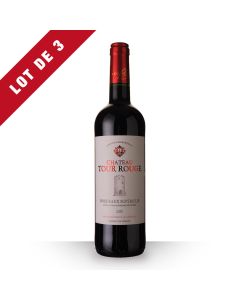 3X Château Tour Rouge Bordeaux Supérieur Rouge 2020 - 75Cl
