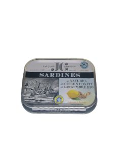 Sardines Au Naturel Au Citron Confit Au Gingembre 115G  Jacques Gonidec