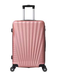 Valise Grand Format 4 Roues Double 75Cm Abs Rigide Rose Gold - Elegance - Trolley Adc