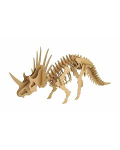 Puzzle 3D - Tricératops - 35X15X11Cm - - Maquette Carton À Monter, Décorer, Colorier