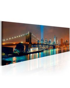 Tableau Villes New York City: Beautiful Night : Taille - 135 X 45 Cm