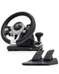 Pack Volant Race Wheel Pro 2 Avec Levier De Vitesse + Pédalier Pour Ps4 / Ps3 / Xbox One / Xbox Series S|X / Switch / Pc