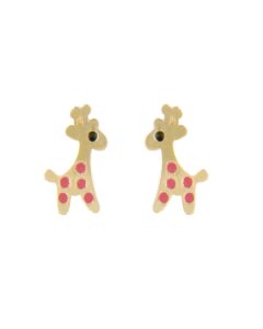 Boucles D'Oreilles Girafes - Or Jaune - Enfant