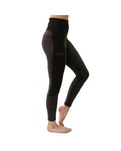 Legging Yoga Taille Haute Noir Et Gris - Coton Bion Certifié Gots Xs/S - 36/38