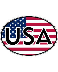 Akachafactory Autocollant Sticker Voiture Moto Oval Drapeau Usa Etats Unis Amerique Americain