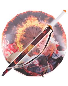 Parapluie Katana Rengoku Kyojuro Demon Slayer Flammes Du Soleil Ascendant