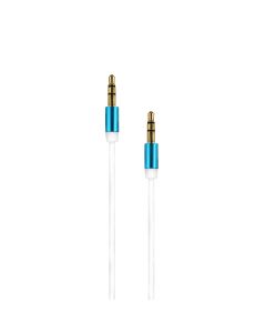 Câble Audio Jack Stéréo 3,5Mm Mâle/Mâle 1,2 M - Blanc